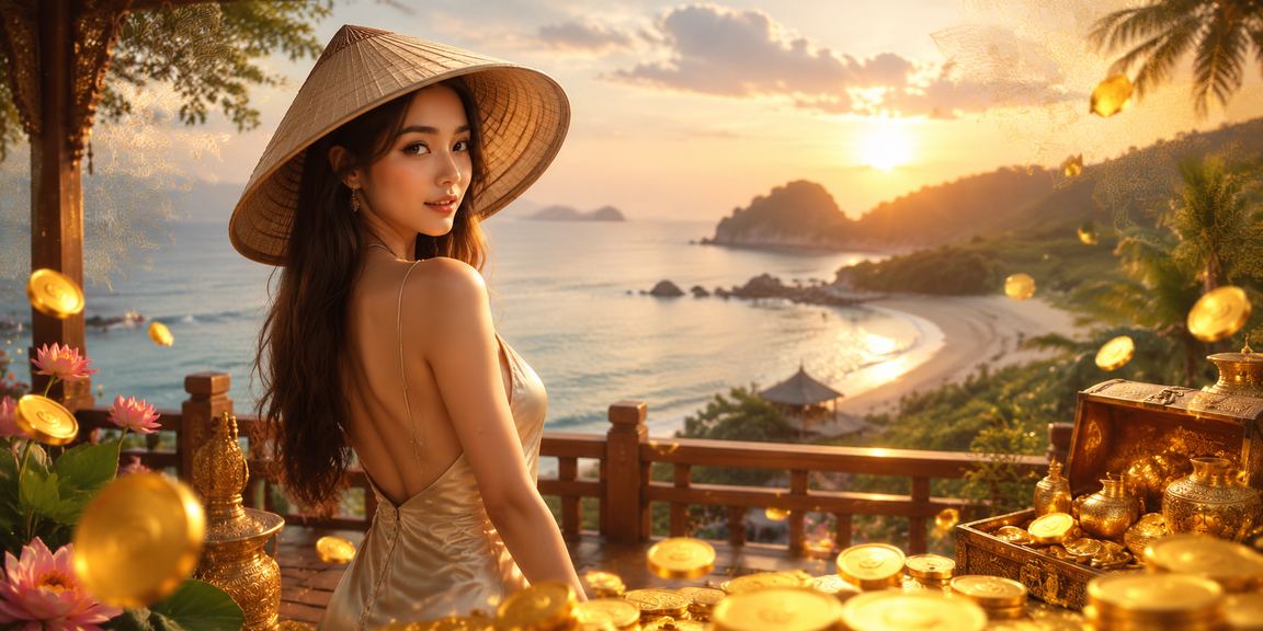 Người dùng tại Côn Đảo mặc nón lá trải nghiệm ứng dụng casino trên điện thoại