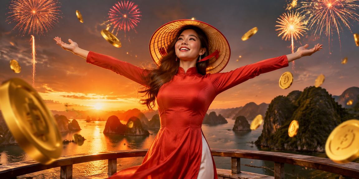 Người dùng Hạ Long đội nón lá theo dõi giải thưởng esports và cá cược thể thao bên vịnh