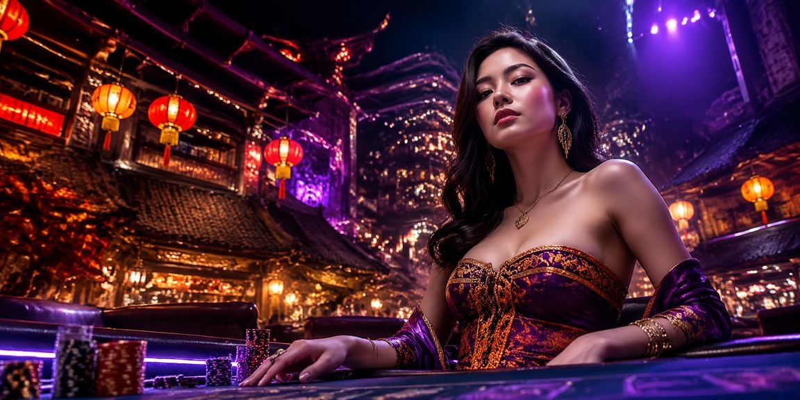 Ánh đèn neon khu vực VIP cá cược ban đêm tại Sa Pa – không khí sôi động